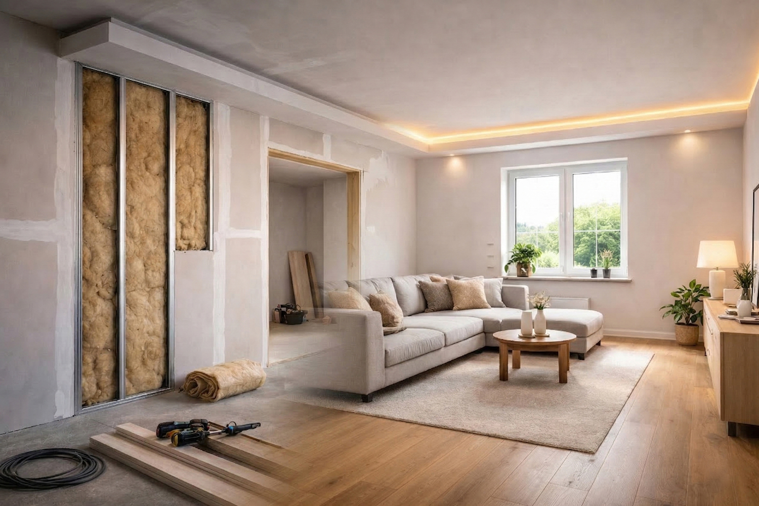 Lichtkoffer mit indirekter Beleuchtung Trockenbau Passau